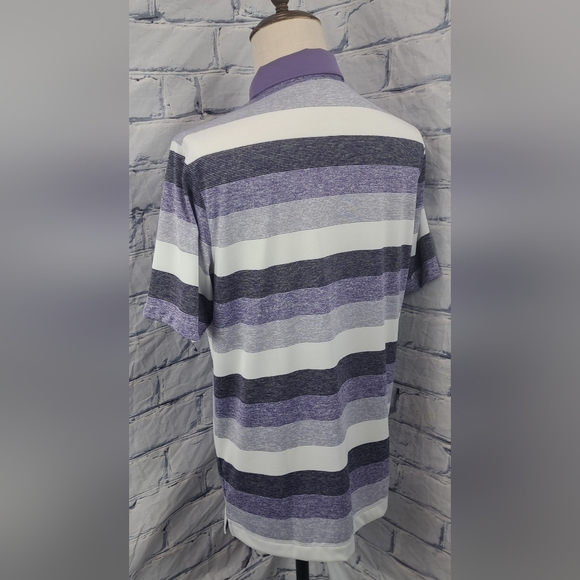 NWOT Nike Dri-Fit Men's Tour Performance Golf Polo Shirt Purple Striped Medium - Picture 10 of 12